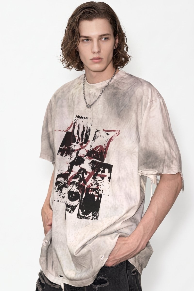Distressed T-shirt  na2604