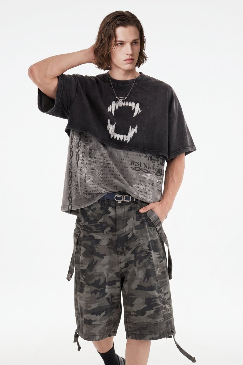 Layered Washed Tee  na2526