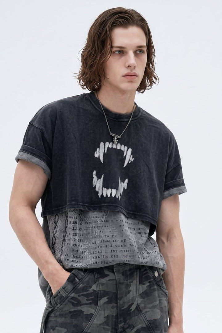 Layered Washed Tee  na2526