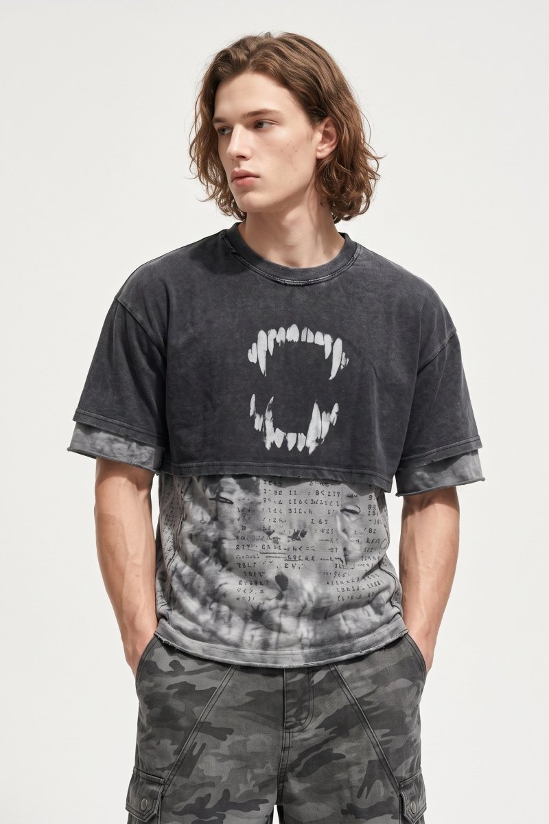 Layered Washed Tee  na2526