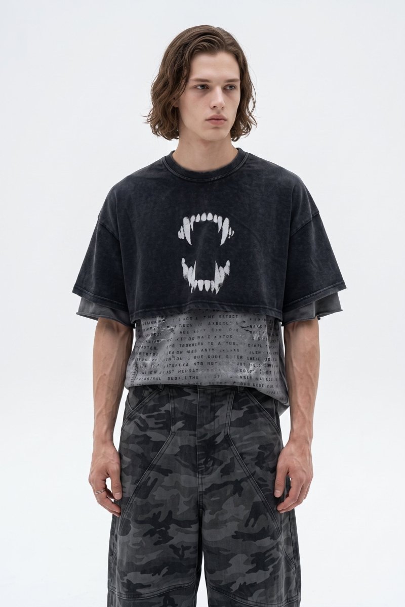 Layered Washed Tee  na2526