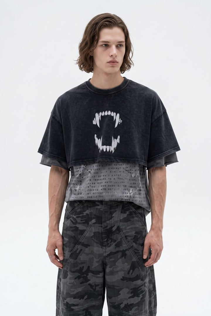 Layered Washed Tee  na2526
