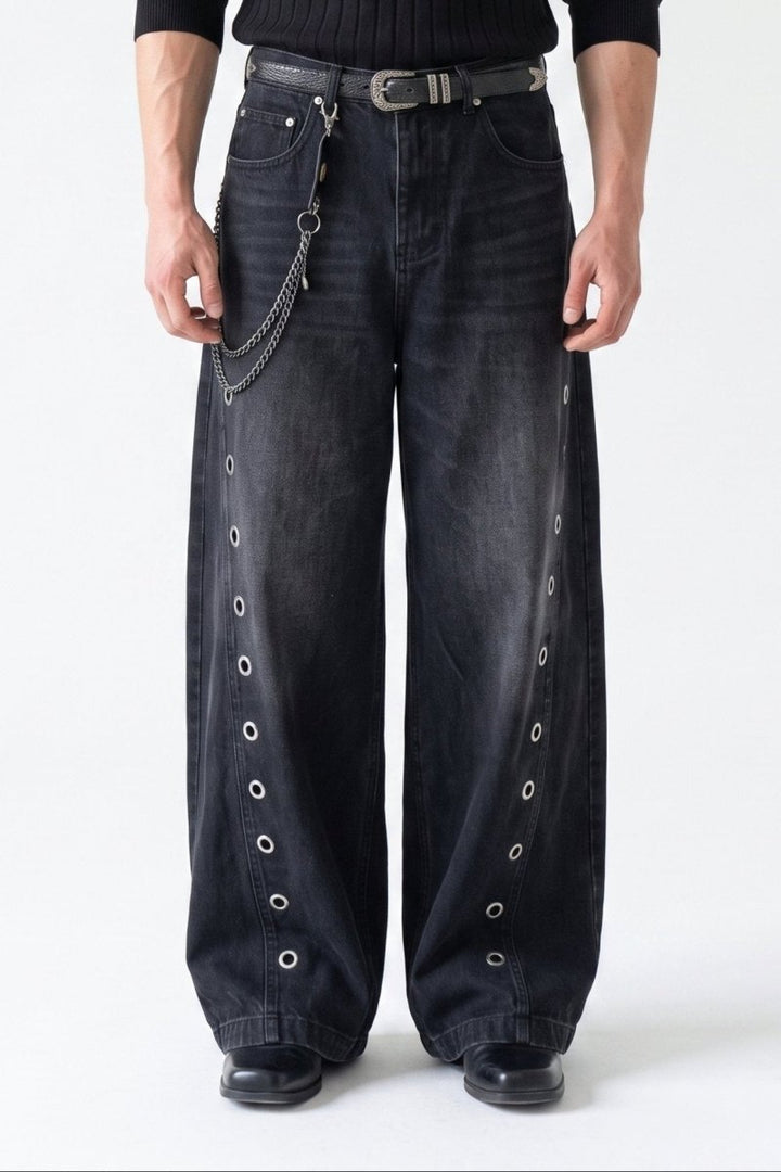 Grommet Wide Jeans na2509