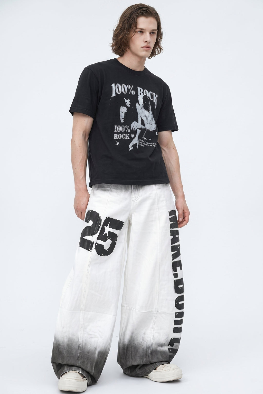 Gradient Graphic Wide Pants na2622