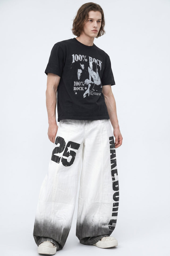 Gradient Graphic Wide Pants na2622