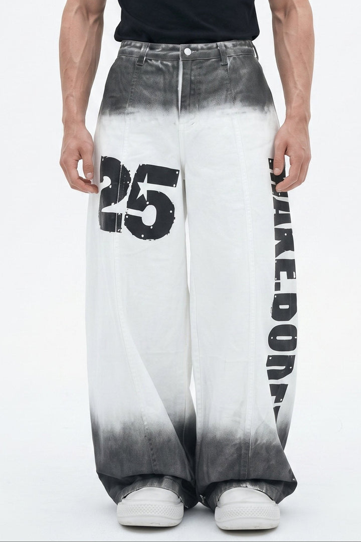 Gradient Graphic Wide Pants na2622