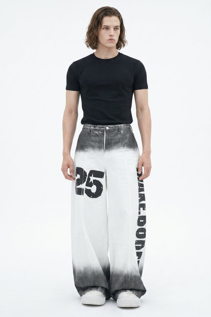 Gradient Graphic Wide Pants na2622