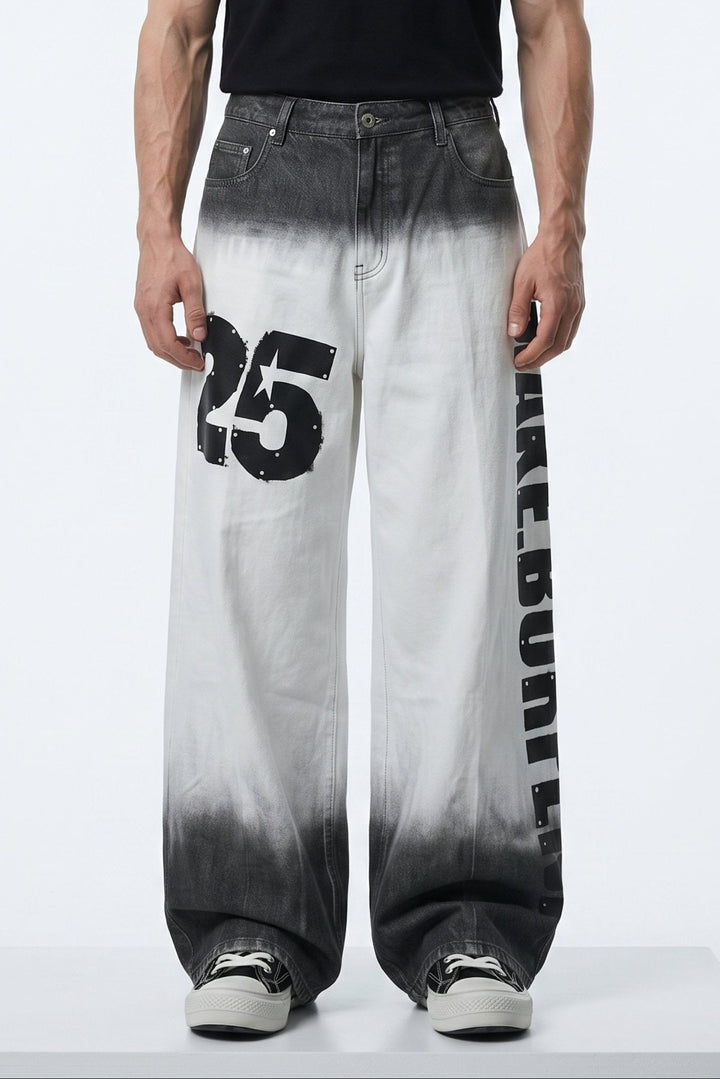 Gradient Graphic Wide Pants na2622