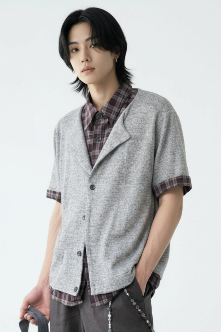 Short-Sleeve Cardigan  na2539