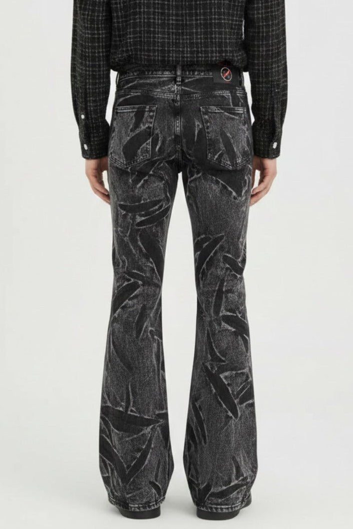 Washed Flare Jeans  na2543