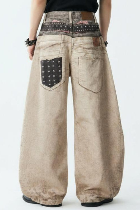 Printed Wide Pants  na2548