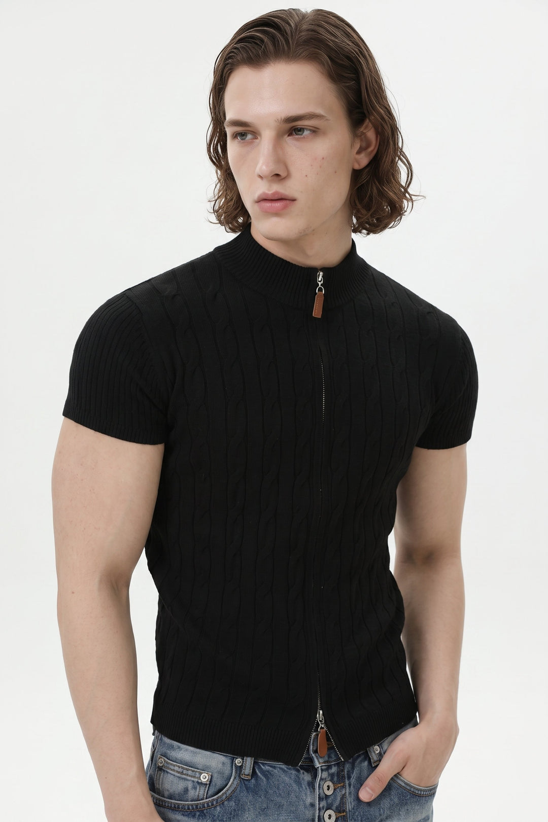Zip Knit Polo na2655