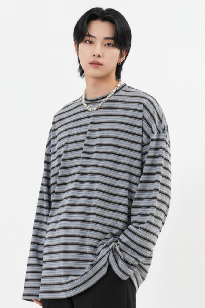 Striped Long-sleeve Tee  na2572