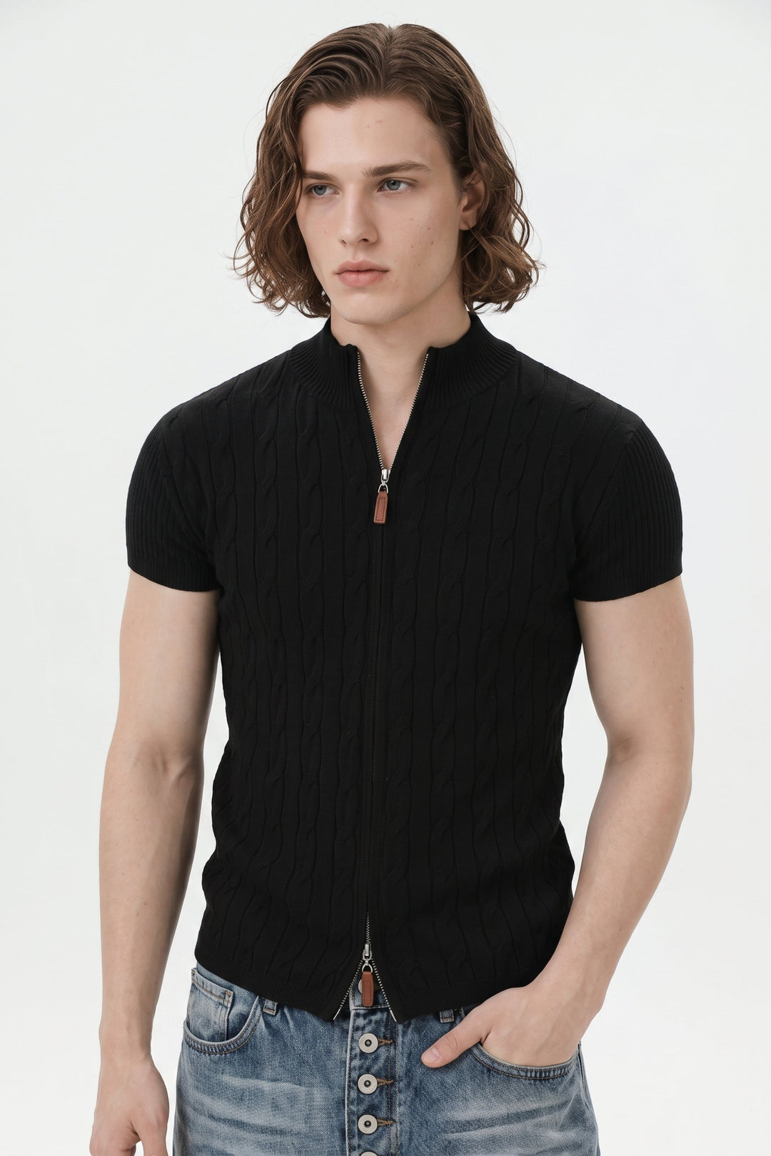 Zip Knit Polo na2655