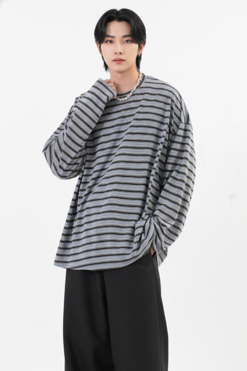 Striped Long-sleeve Tee  na2572