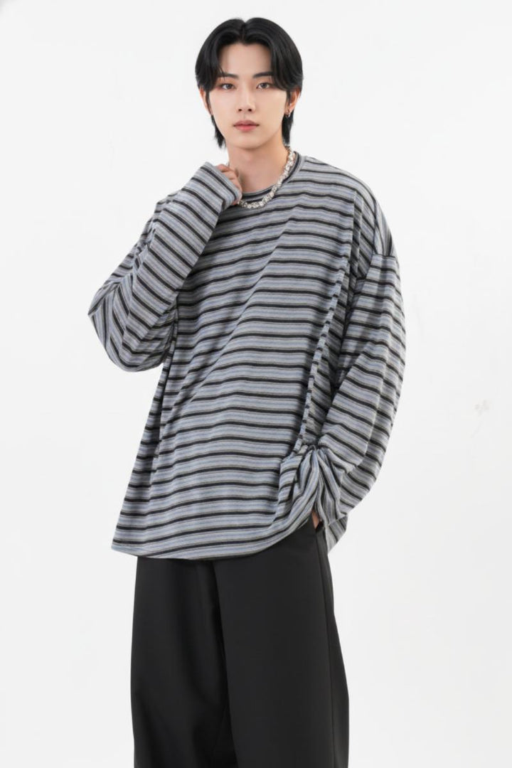 Striped Long-sleeve Tee  na2572