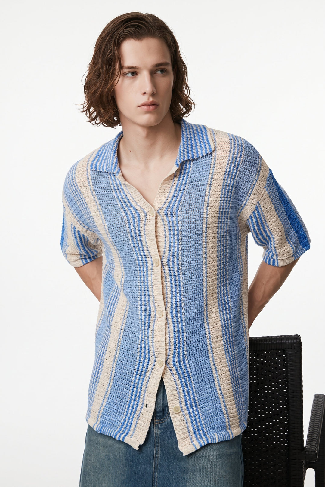 Striped Knit Cardigan na2677
