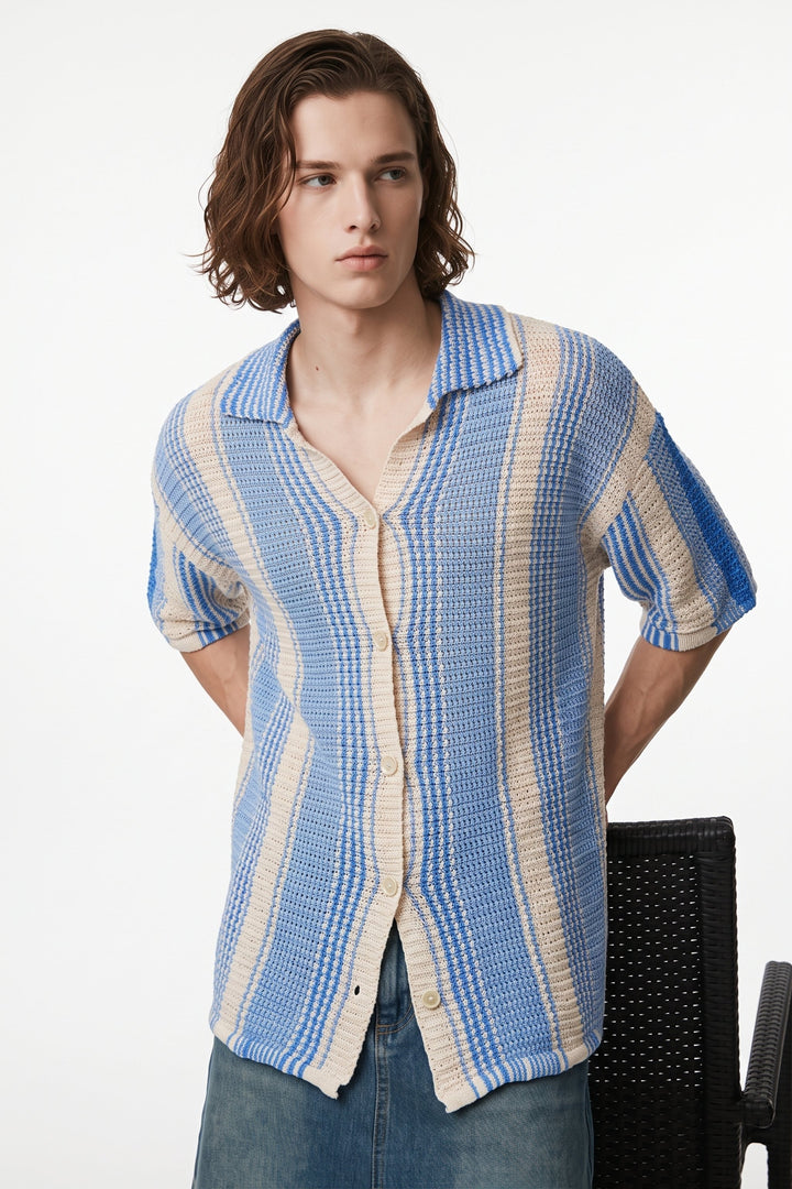 Striped Knit Cardigan na2677