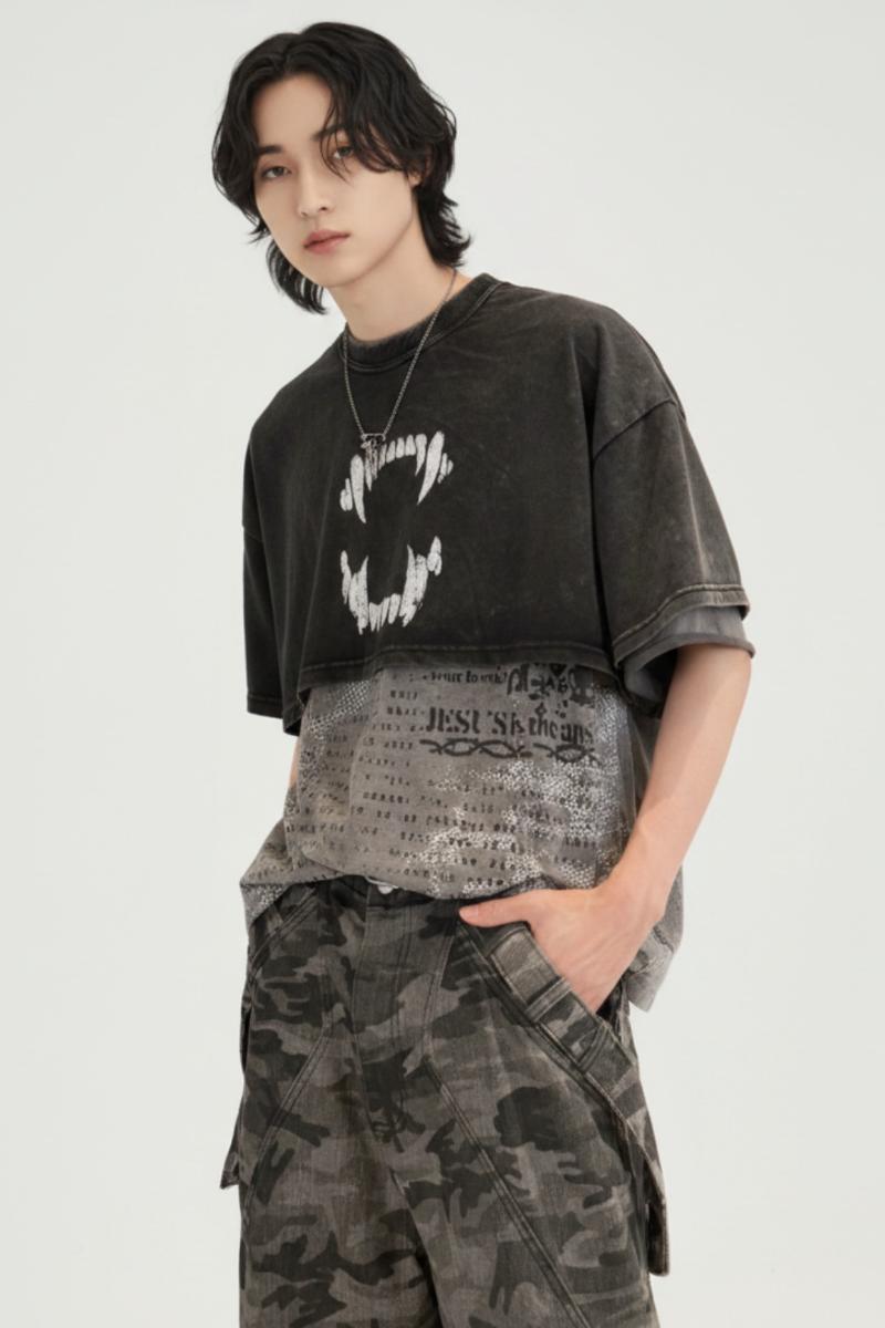 Layered Washed Tee  na2526