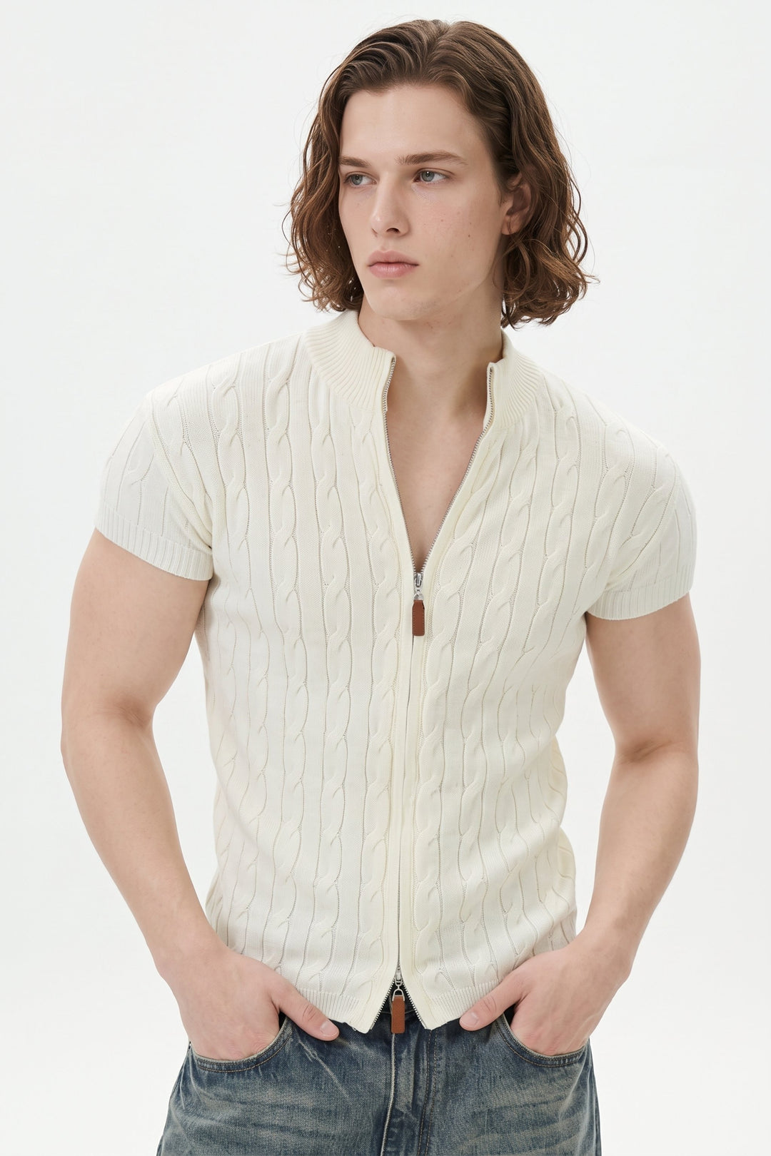 Zip Knit Polo na2655