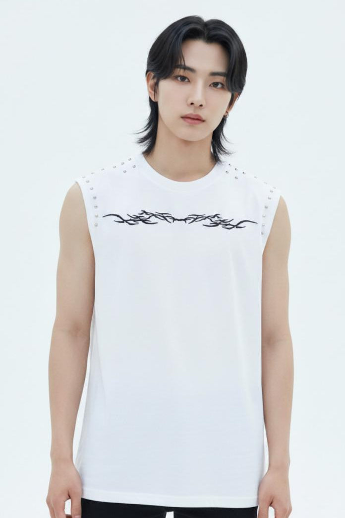 Studded Sleeveless Top  na2621