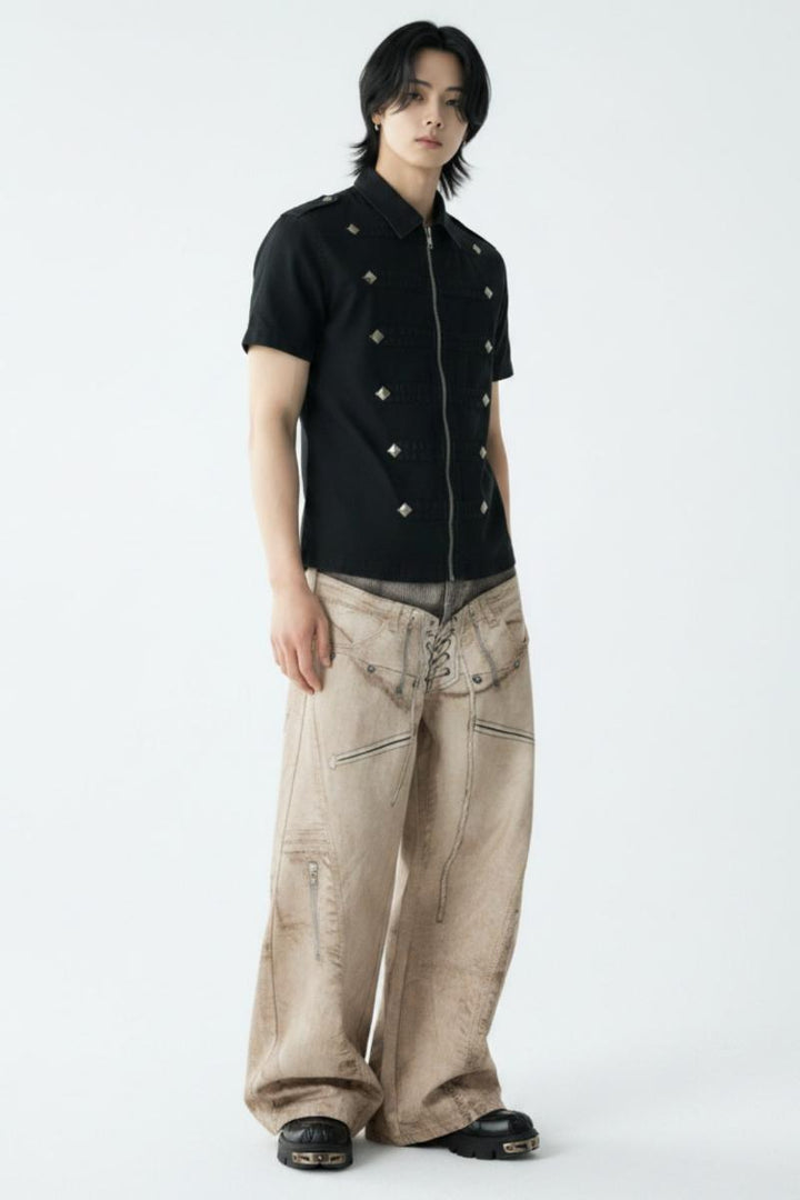 Printed Wide Pants  na2548