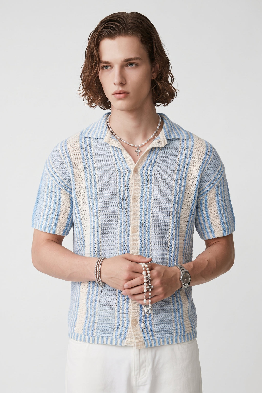 Striped Knit Shirt na2676