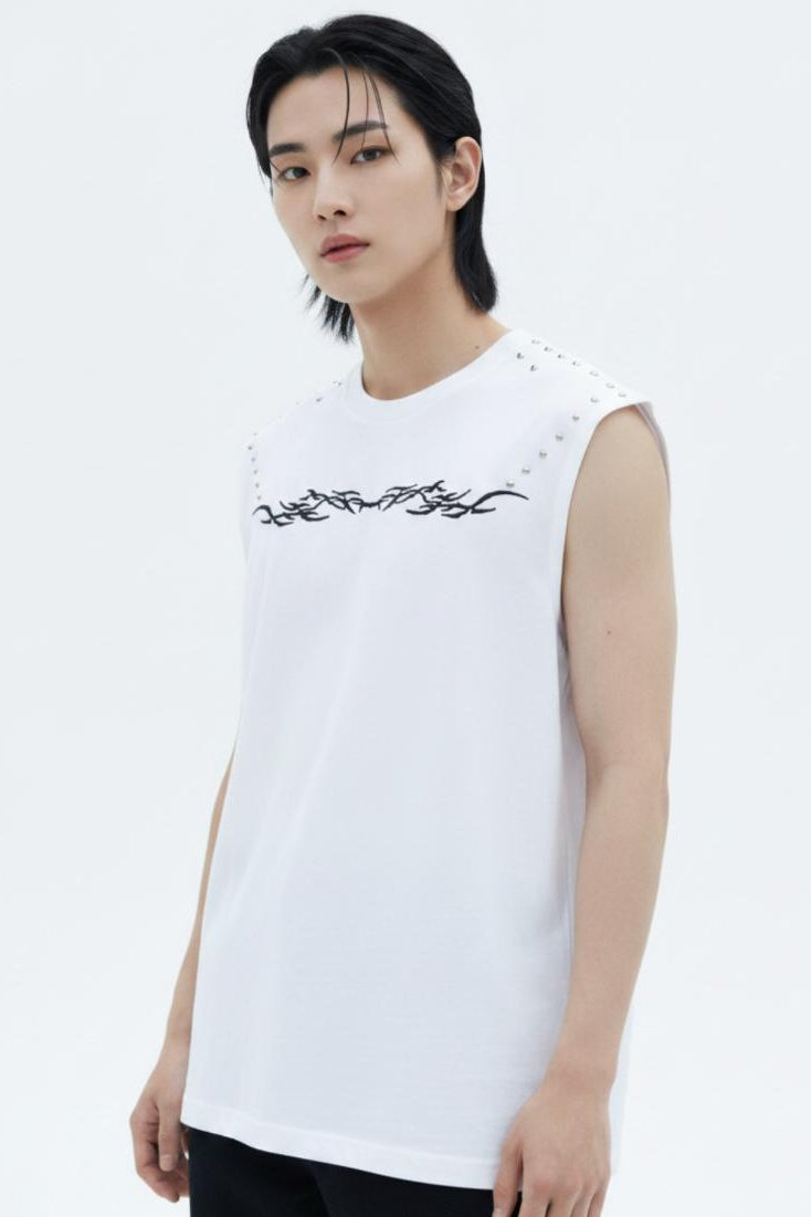 Studded Sleeveless Top  na2621
