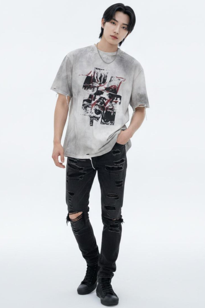 Distressed T-shirt  na2604