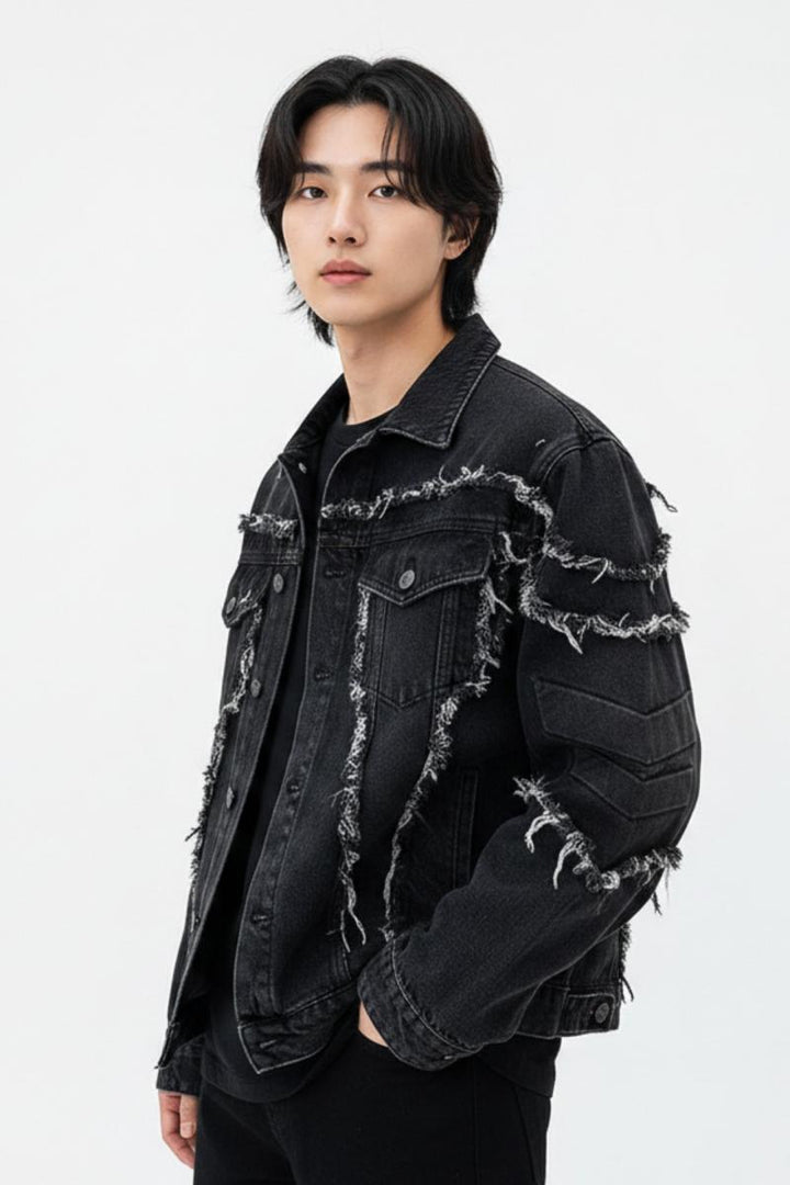 Distressed Denim Jacket na2512