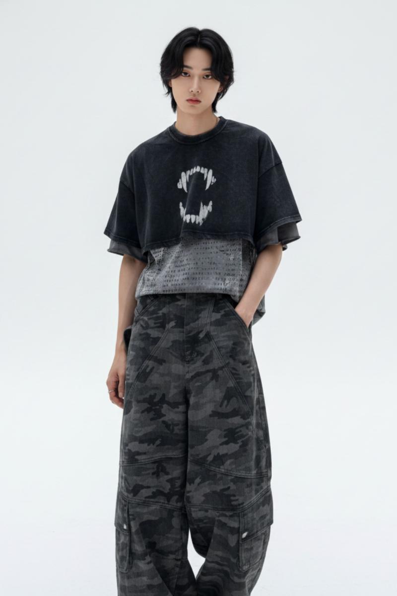 Layered Washed Tee  na2526