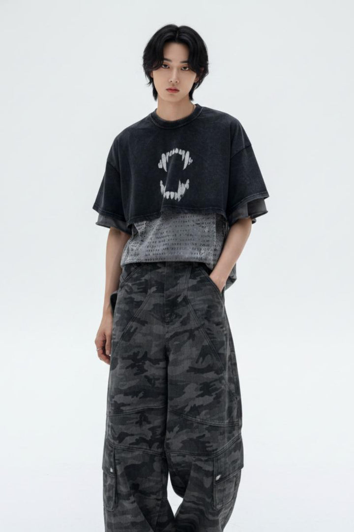 Layered Washed Tee  na2526