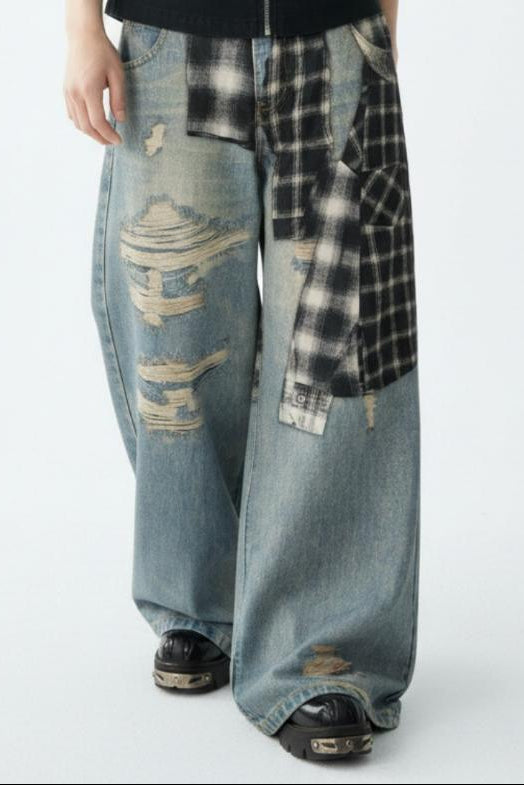 Patchwork Denim Jeans  na2550