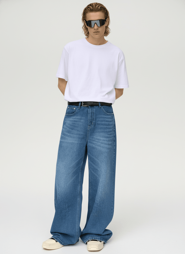 [ONELYC1NS] Whiskered Denim Pants na1095