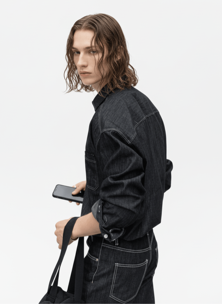 [MRCYC] Korean version of denim tops + bottoms na1017