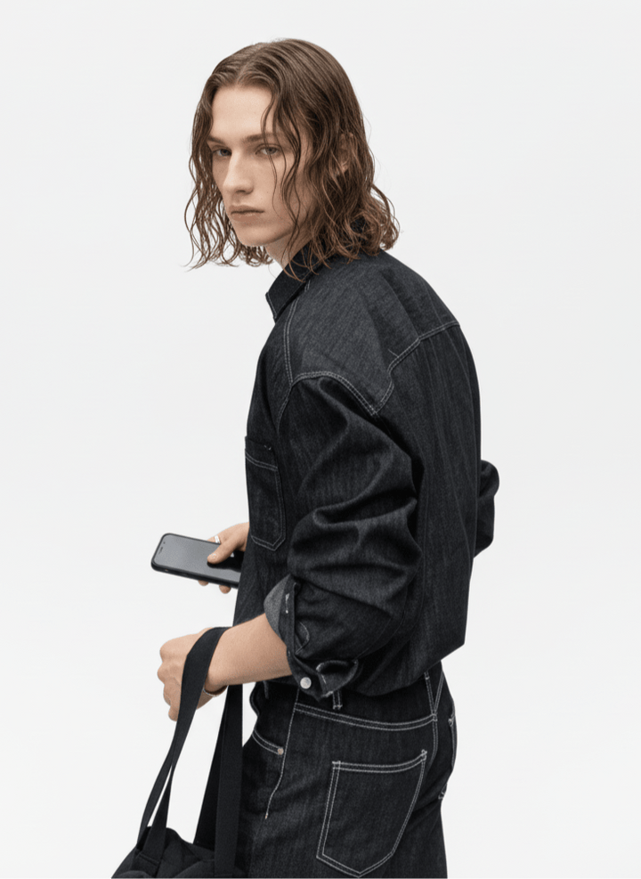 [MRCYC] Korean version of denim tops + bottoms na1017