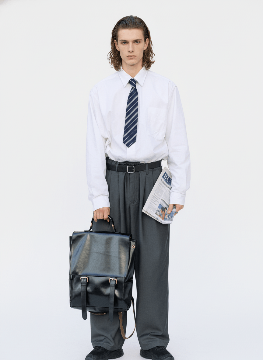 Leather British Backpack na863