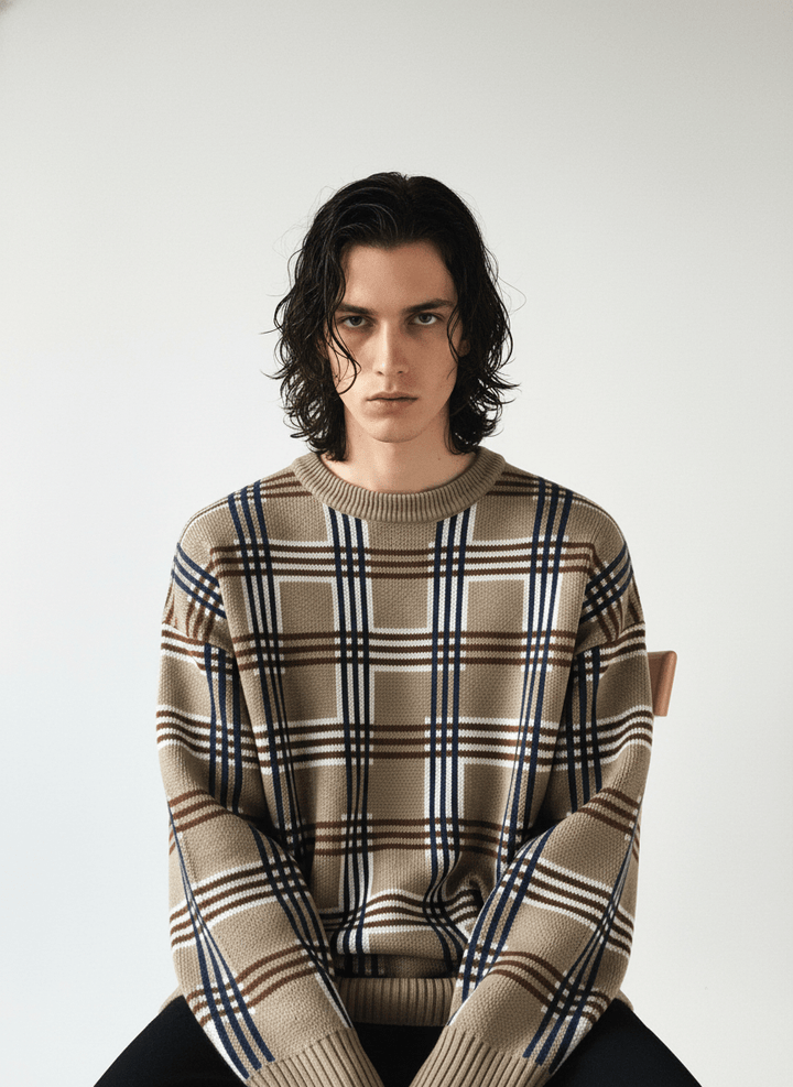 [MRCYC] Plaid Overknit na623