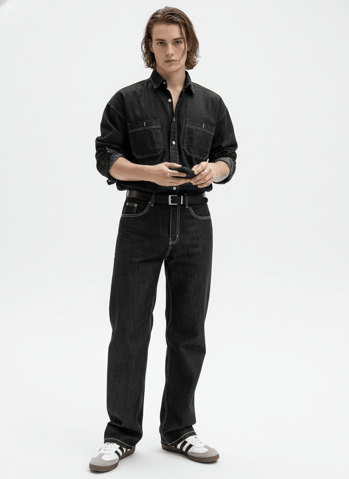 [MRCYC] Korean version of denim tops + bottoms na1017