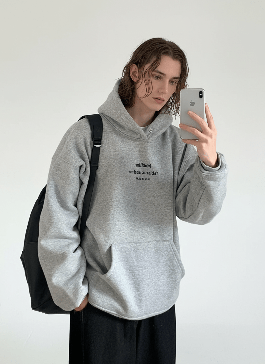[ONELYC1NS]letters hooded na1700