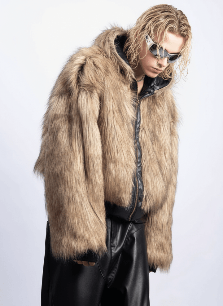 [PLAN1ONE] reversible leather cotton jacket na1672