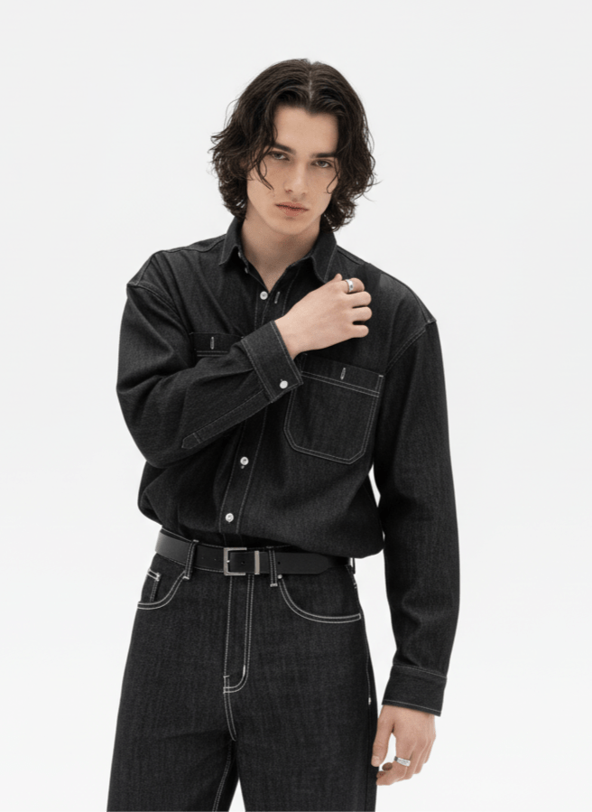 [MRCYC] Korean version of denim tops + bottoms na1017