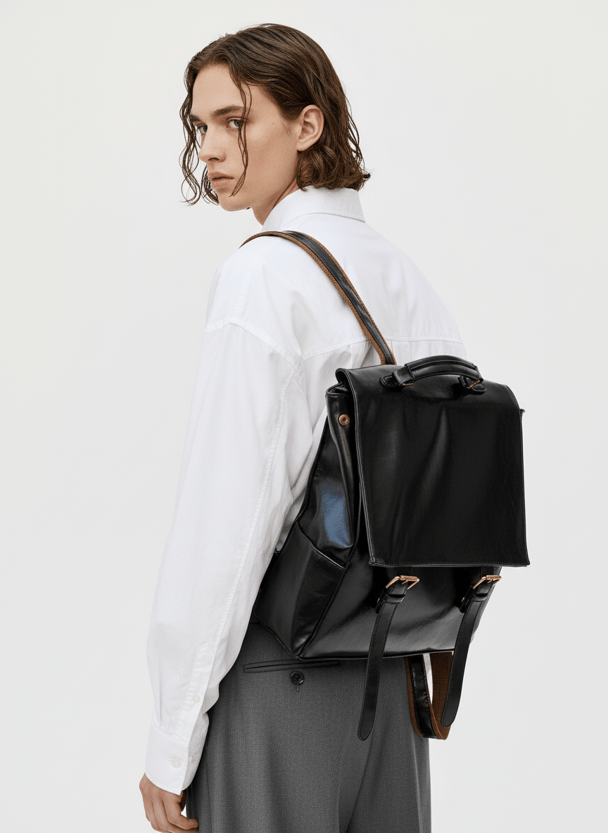 Leather British Backpack na863