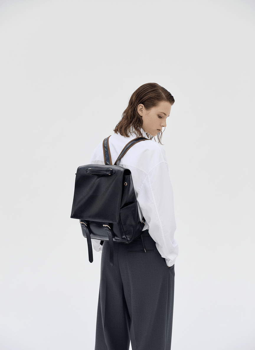 Leather British Backpack na863