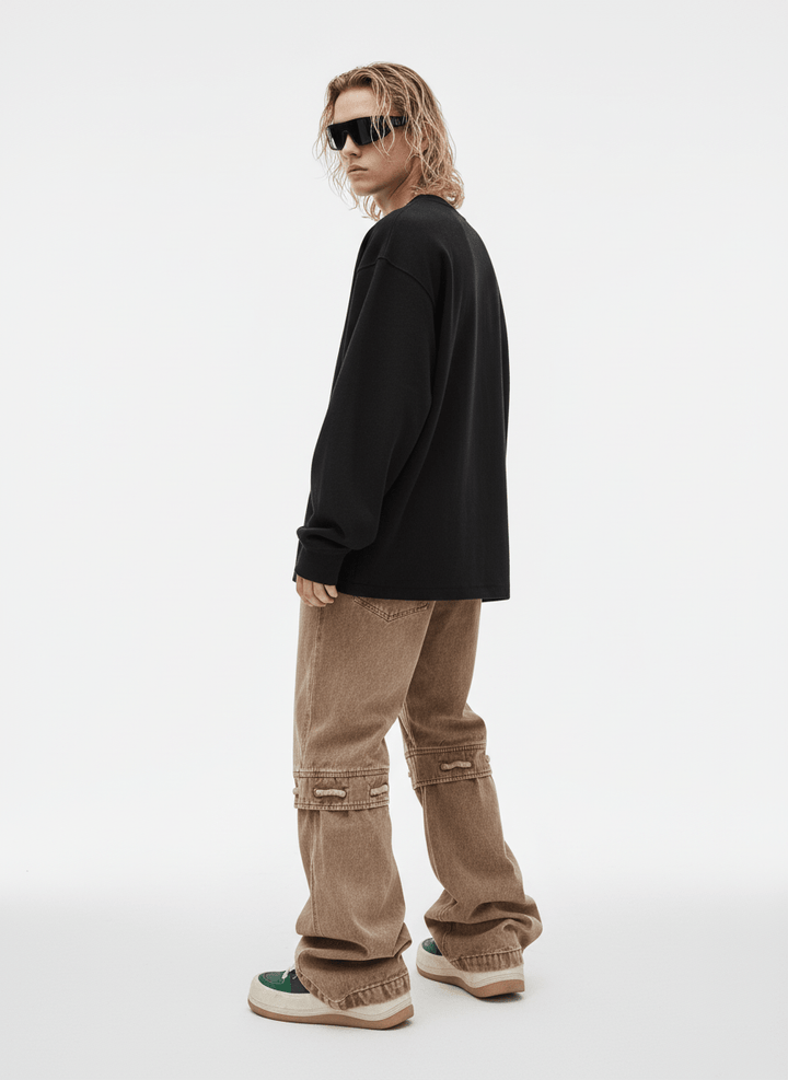 [UUCSCC] vintage straight wide leg pants na1328