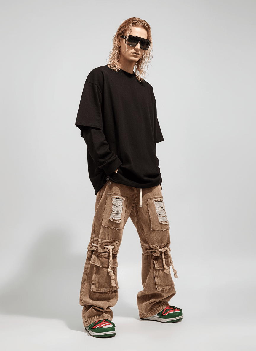 [UUCSCC] vintage straight wide leg pants na1328