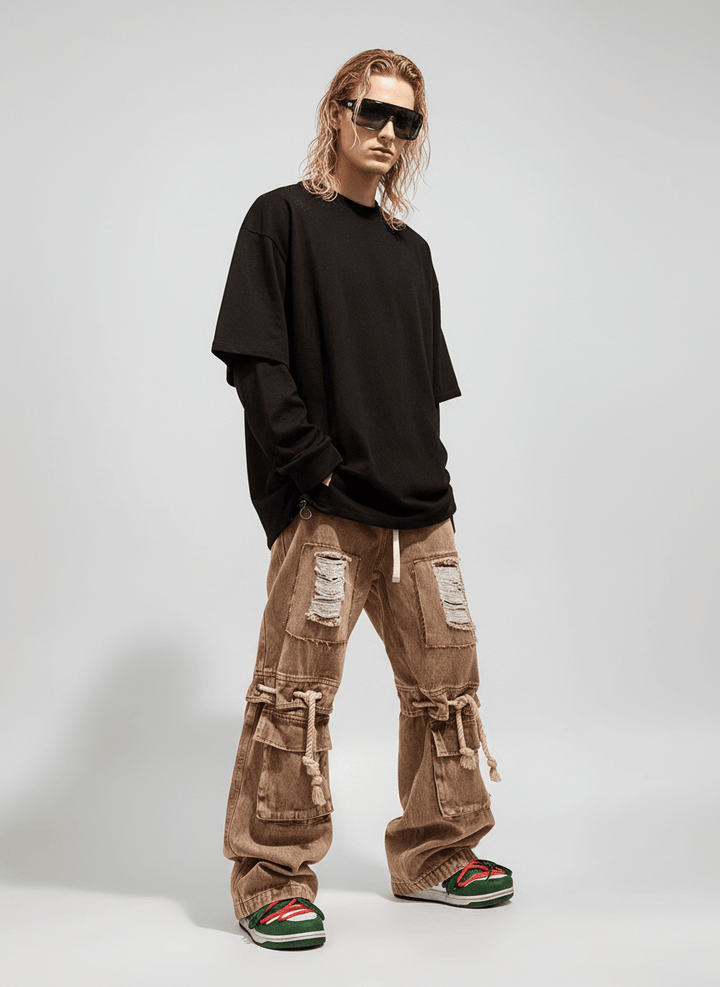 [UUCSCC] vintage straight wide leg pants na1328