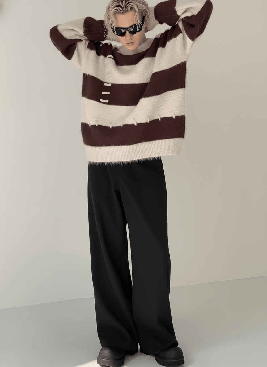 [DAZIONSED] Patch design mohair knit sweater na772