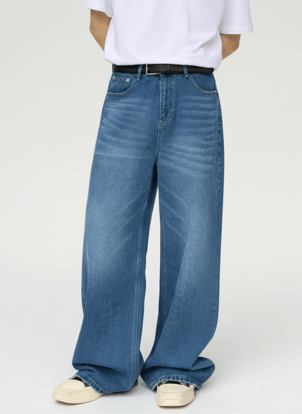 [ONELYC1NS] Whiskered Denim Pants na1095