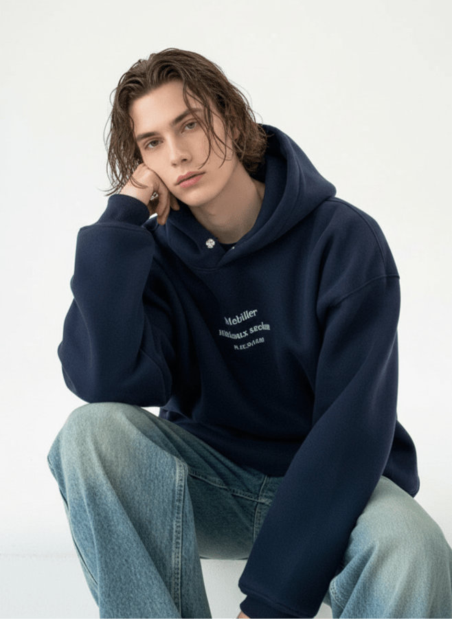 [ONELYC1NS]letters hooded na1700